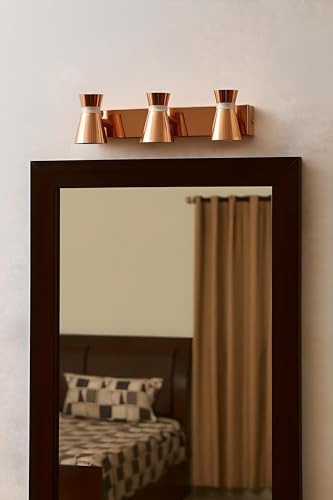 Image of FILLISKA 3 in 1 Double Wall spot /Picture /Display /Mirror Light with Adjustable Head and Colour Changing Function (3 Way RoseGold-397)