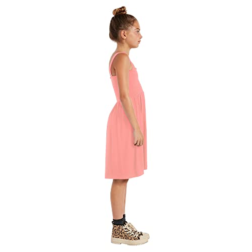 Volcom Girl's Swingin Summer Wide Strapped Dress, Electric Coral, X-Small #TOP2