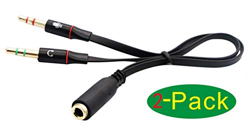 Cable divisor auriculares 3.5mm Y macho a micrófono y audio 20CM miniatura 3