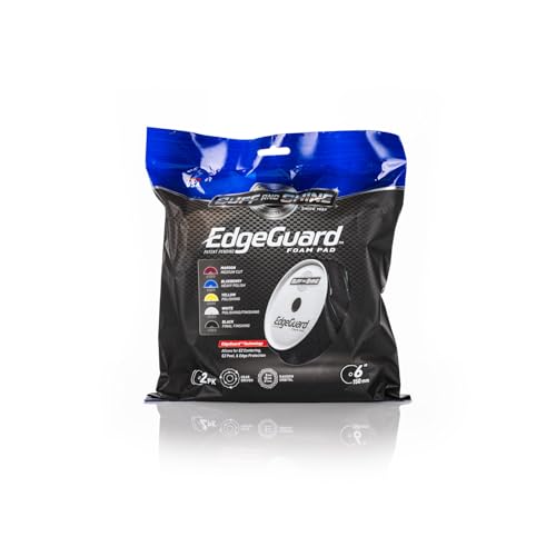 Image of Buff and Shine - EdgeGuard Foam Buffing Pads - Black - 6 inch Finishing Pad - Pack of 2