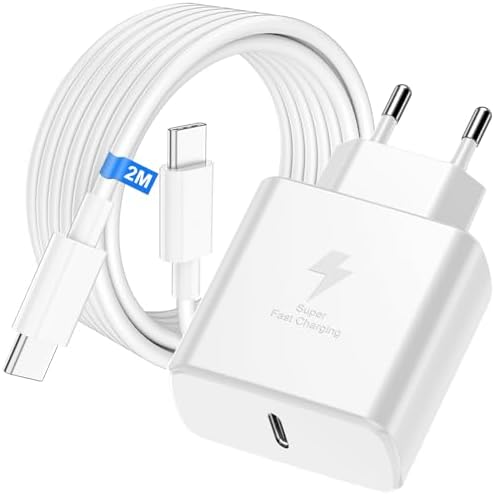 Bamkey 45W USB C Ladegerät Schnellladegerät für Samsung Galaxy S26 S25 S24 S23 S22 S21 A56 A55 A54 A53 A36 A35 A26 A16 A15, Tablets S10 S9 S8, Netzteil USB C Fast Charger mit 2M Sc