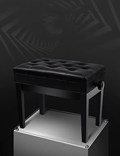KOIAMVZW Tabouret de Piano en Simili Cuir avec Compartiment de Rangement, Cadre en Bois Massif, capacité de Charge jusqu’à 180 kg, Hauteur réglable de 10 cm, 55 x 34 x 47-57 cm, Marron - Les Beatles, Paul McCartney, John Lennon, RIngo Starr, George Harrison KOIAMVZW Tabouret de Piano en Simili Cuir avec Compartiment de Rangement, Cadre en Bois Massif, capacité de Charge jusqu'à 180 kg, Hauteur réglable de 10 cm, 55 x 34 x 47-57 cm, Marron – Image 3