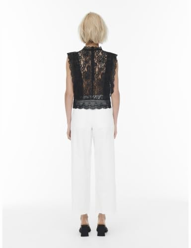 ONLY Damen Onlkaro S/L Lace Top WVN, Schwarz, XS – Ansicht 4