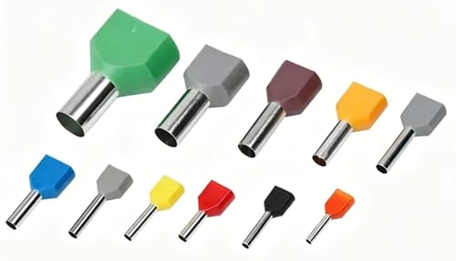 Image of 1000pcs/Pack TE0508 TE7508 TE1008 Insulated Ferrules Terminal Block Cord End Wire Connector Electrical Crimp phosphorcopper(Red,TE1008)