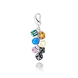 FunBoat Dice Keychain Charm, Mini Resin Lucky Handbag Bag Crystal Key Chain, Colorful Key Chain Trinket Ornament Accessory
