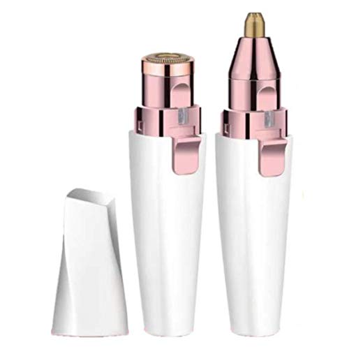 Flybiz Depiladora Mujer Facial Depiladora de Vello Eléctricas afeitadora USB Cargador, Para Cara, Cejas, Piernas, Nariz, Bikini, Flawless Sin Dolor Depiladora de Cejas Rápida y Segura con Luz LED