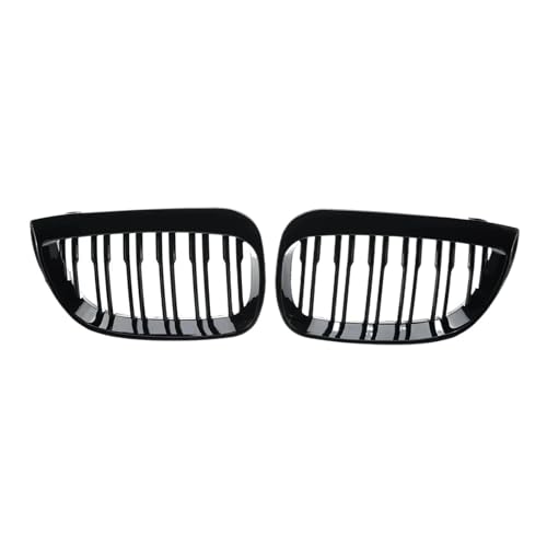 Parrillas dobles de alta gama para Serie 1 E81 E87 negro brillante