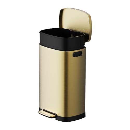 Caneca de basura KSSKSS 13 galones acero inoxidable miniatura 7
