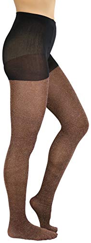 Image of ToBeInStyle Women's Shine & Shimmer Metallic Pantyhose Opaque Lurex Tights