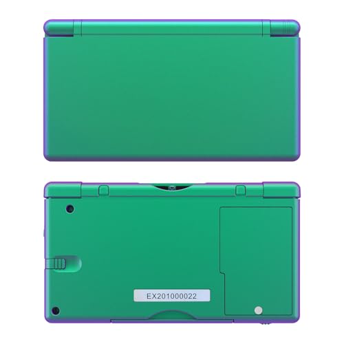 Image of eXtremeRate Replacement Full Housing Shell for Nintendo DS Lite, Custom Handheld Console Case Cover with Buttons, Screen Lens for Nintendo DS Lite NDSL - Chameleon Green Purple