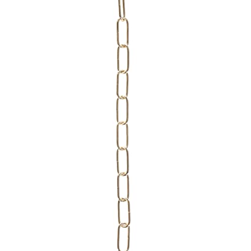 Image of Aspen Creative Warm Brass, 21120-13-1, Steel 3 Feet Heavy Duty Chain for Hanging Fixture /Swag Light /Plants, 10 Gauge