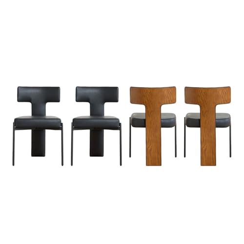 Faux Leather Curved Back Chair