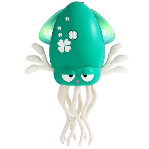 Image of LZZAPJ Electric Dancing Octopus Light Music Suitable for 12-18 Months Old Baby Toys, Kid Crawling Squid Toys Suitable for Toddler Tummy Time, Birthday for 1 2 3 4 5 6 Year Old Boy (Green)