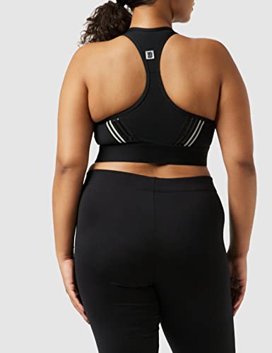 Strong By Zumba Women's Standard Strong Id Active Wear Workout Gym High Neck Sports Bra With Mesh Inserts, Black Cut, S #TOP2