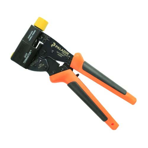 Image of Paladin Tools PA8111 Jack Terminator | Professional Grade CAT5E RJ45 Jack Termination Tool | Hubbell HXJ Series (POE Ethernet Compatible)