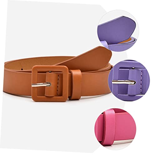 4pcs Girls Belts Fashionable Boy Girl Waist Belts for Jeans Camel for Ages Lightweight Flexible Design2