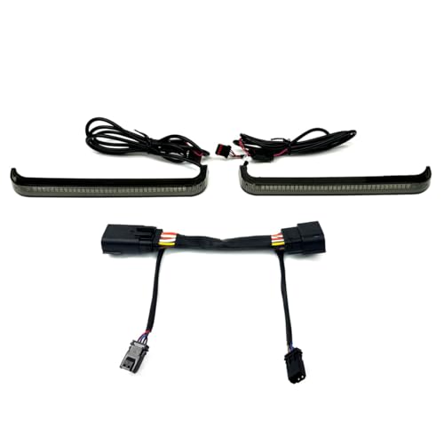 Best Connections Custom Dynamics Low-Profile LED Saddlebag Lights for Harley CVO & Touring Bikes - Smoke