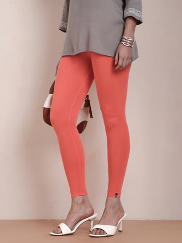 Image of TWIN BIRDS Super Stretchable Cotton Elasthane Fabric Ankle Length Leggings for Women