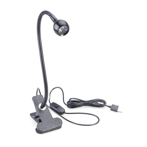DOITOOL 360 Flexo Escritorio Lámpara Escritorio Lámpara De Mesa Metálica Lámparas De Escritorio Con Abrazadera Lámpara Led Clip Lámparas De Lectura Para La Cama Acortar Usb Alumno