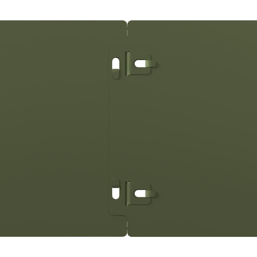vidaXL Obrzeża trawnikowe 10 szt. Oliwkowo-zielone 15x103 cm