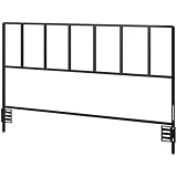 MAHANCRIS Headboard Queen Size, Metal Headboards with Universal Adapters, Adjustable Height, Modern Head Board Queen Size Only for Bedroom, Black