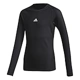 adidas Jungen Ask LS Tee Y Long Sleeved T-Shirt, Black, 164