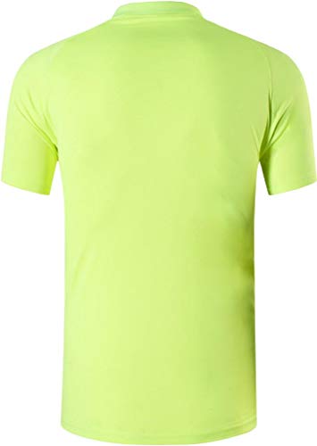 Sportides Boy's Quick Dry Sport Short Sleeve Breathable Polo T-Shirt Tee Top Lbs719 Greenyellow L #TOP2