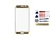 Yixi Pantalla para Samsung Galaxy S6 Edge Plus G9280 G928 G928F Pantalla Frontal Lente de Cristal Exterior Golden (sin Pantalla Táctil sin Pantalla LCD) Repuesto de Pantalla Recambio