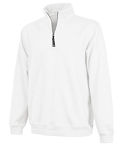 Image of Charles River Apparel Unisex Crosswind Quarter Zip Sweatshirt, Soft Cotton Blend Pullover with Pockets