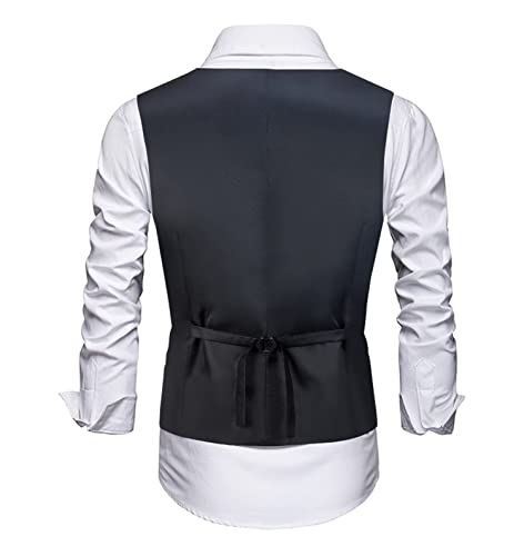 Men's Suits Vest V-Neck Sleeveless Slim Fit Jacket Groomman Casual Suit Vests for Wedding Formal Party Tuxedo for Men2