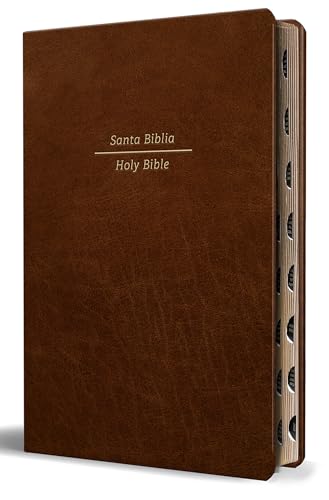 Biblia Bilingüe Reina Valera 1960 (ESV) letra grande símil piel marrón con índice/ Bilingual Bible RVR 1960 (ESV) Large Print Brown Leathersoft with Thumb (Spanish Edition) - image 1