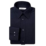 [アトリエサンロクゴ] ワイシャツ 長袖 形態安定 ビジネス カジュアル 制服 ユニフォーム メンズ y9-7-9-1 ネイビー-レギュラー 日本LL(日本サイズLL相当)