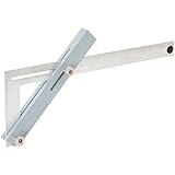 Mayes 10231 10 in 1 Squangle Multi Angle Measuring Ruler T Square, Precision Angle Finder Tool, With High Quality Metal Blade And Permanently Embossed Scale