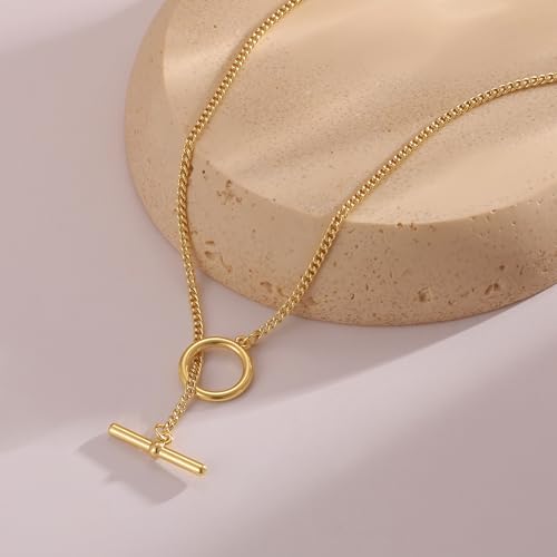 Chain Necklace for Women - Dainty Necklaces Trendy 14K Gold Plated Hypoallergenic Thin Box Herringbone Bead Chain Choker Necklace for Women Non Tarnish Simple Gold Jewelry Gift