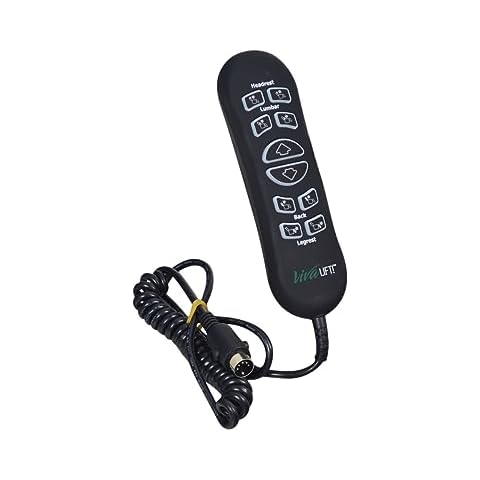 AlveyTech 10-Button 5-Pin Remote Hand Control for Pride VivaLift Lift Chair (Standard Model & Early Version 2 Viva Lift) - Replacement (CTL1707190) Cover