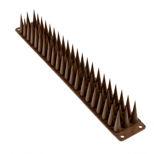 SPIKESTORE Bird Spike 25 Piece Brown | Pigeon Bird Control Spikes for Balcony, Railing, Window, AC & Roof