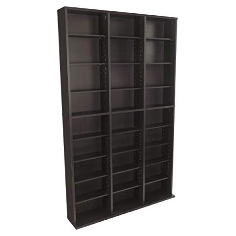 Atlantic Oskar 1080 Media Storage Cabinet – Protects & Organizes Prized Music, Movie, Video Games or Memorabilia Collections, PN 38435714 in Espresso Cover