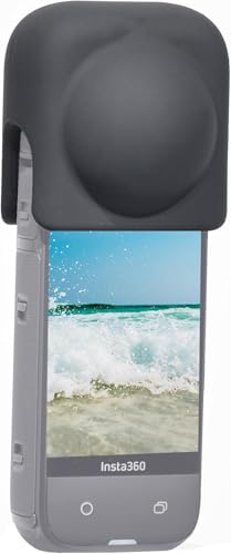 Image of Insta 360 One X3 & X2 Pro Action Camera Accessories Shock Proof Cover Protective Frame with 1 /4 Screw Hole Tripod Adapter Sports Camera Mount Black (X4 Lens Cap)
