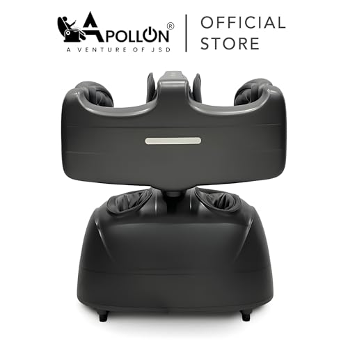 Image of Apollon Onknee3 Detachable Leg, foot, Calves, Arms, knee & Thigh massager, 3 Level Therma Flow Heating Therapy, With 3 Levels of Intensity, 3 Level Robotic Reflexology, 3 Auto Modes, latest Accupressure Massage Nodes, Adaptive strength & accuracy control, With 360 full Wrap Airbags,