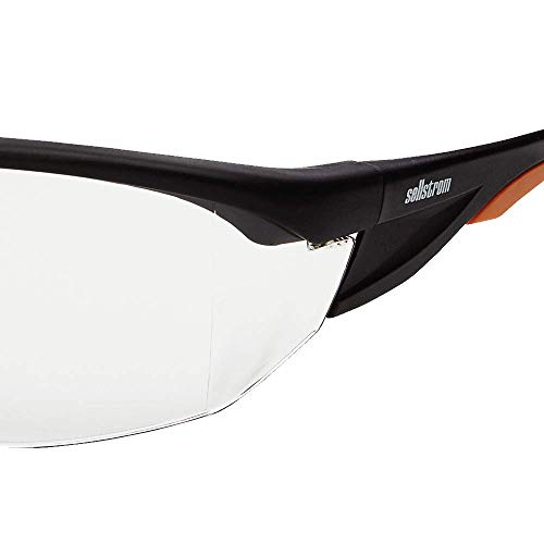 Sellstrom Sporty, Lunettes de sécurité élégantes, lunettes de protection, verres en polycarbonate anti-rayure transparent, temples co-ordonnés noir/jaune, cadre robuste & Conception du temple, pièce de nez doux (Qty 1), S71400