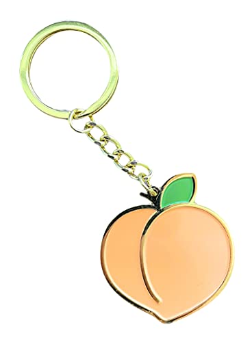 Cute Peach Keychain - Great gift for her, Peach design, Peach accessory, Cuteness overload, Medium