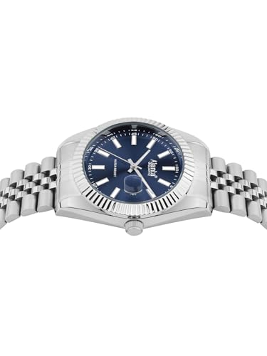Image of Ajanta Quartz Monaco Men's Analog Watch|| Stainless Steel Bracelet Strap | Day & Date Display | Water Resistant | Fashion Wrist Watch for Men