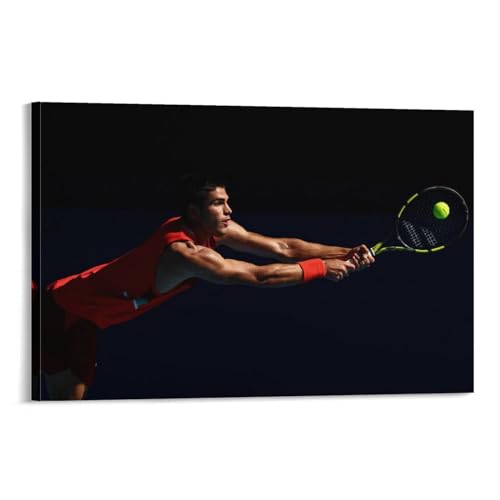 Carlos Alcaraz �J�����X�E�A���J���X �|�X�^�[ �L�����o�X �|�X�^�[ ��� �ǃA�[�g ���ʉ� ���_�� �z�[������ �a�����M�t�g �����Ɋ|�����܂�08x12inch(20x30cm)