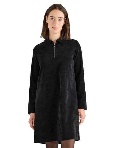 CECIL Damen 1409088 Cordkleid mit Zipper, Schwarz, S