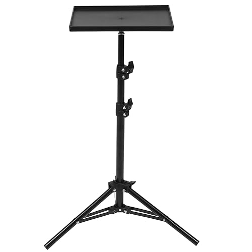 Ciieeo 1pc Plastic Projector Tripod Adjustable Projector Flat Stand Multifunctional Laptop Tripod Stand for Office Home Studio (44.8in/1.14m)