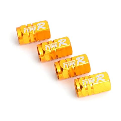Universal Tire Valve Cap, Color Dust Valve Cover Color Aluminum Alloy Tire Air Valve Cover Practical Auto Parts Tire Valve Cover For Automobiles, Bicycles, Motorcycles-Golden Cover