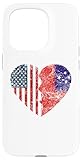 custodia per iphone 15 pro cuore di bandiere samoane americane | stati uniti samoa roots
