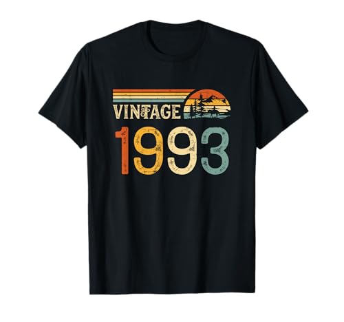 Vintage 1993 29 Años Cumpleaños Hombre Mujer Nacido En 1993 Camiseta