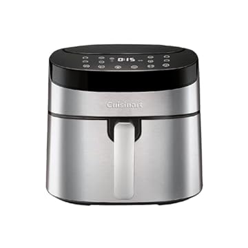 Cuisinart, Air Fryer Digital, 7,2 Litros, 1800W, Fritadeira Elétrica, 127V - Preto com Aço Inox