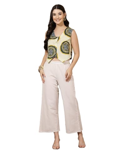 Image of Stylum Women's Bandhej Printed Rayon Peplum Top